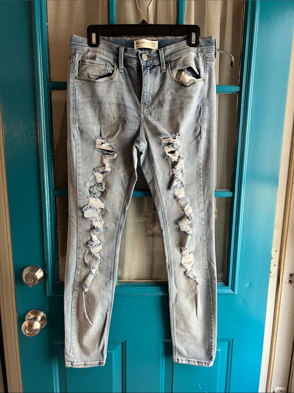 Mudd Light Blue Skinny Distressed Jeans